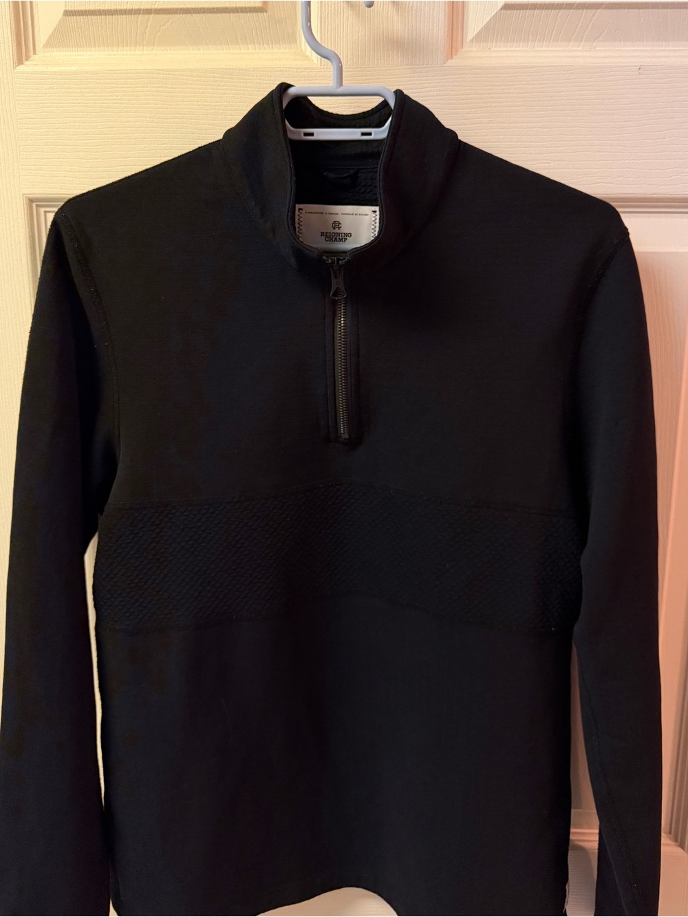 Reigning Champ Black Half-Zip Sweater - Made in Canada!